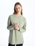LC Waikiki Crew Neck Straight Oversize Women's Sweatshirt Tunic